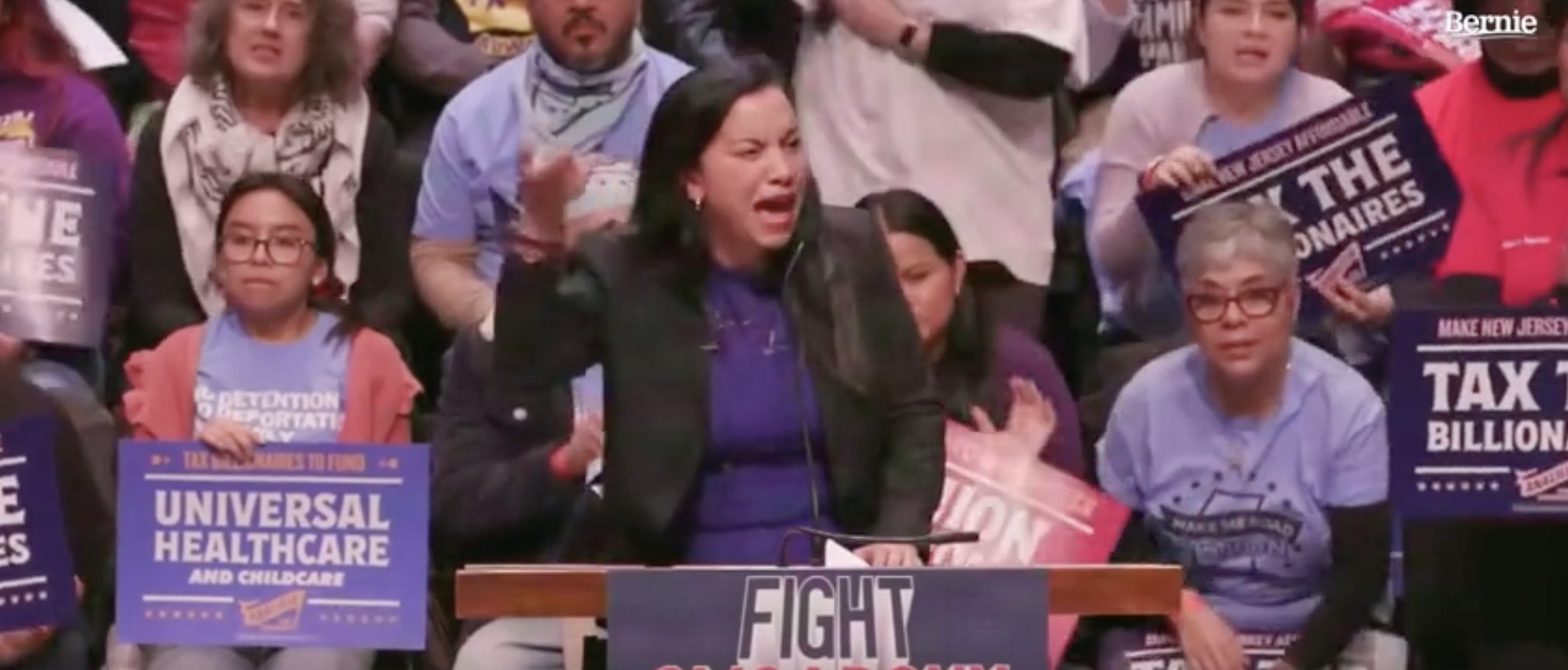 Far-Left House Candidate Backed By Bernie Sanders, AOC Leads Raucous Crowd In Chanting ‘Abolish ICE’